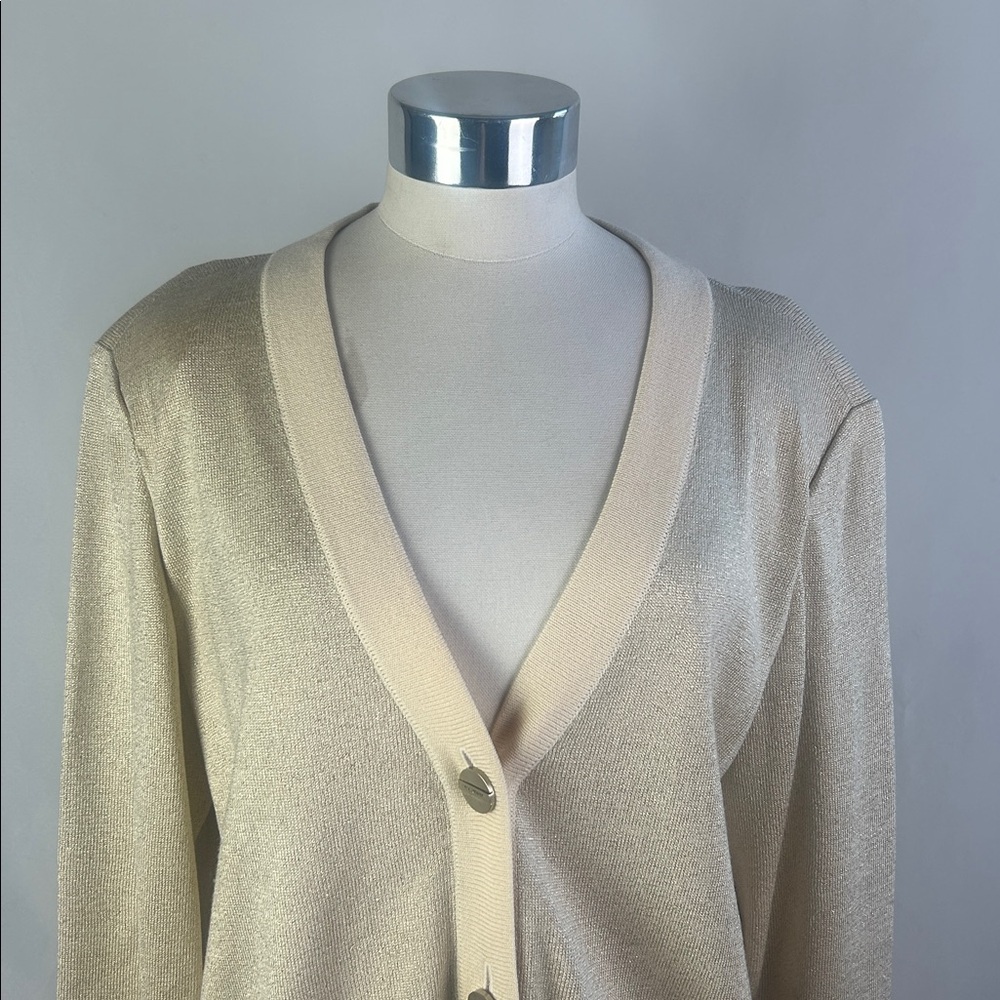 Gold Shimmer Cardigan - Picture 2 of 7